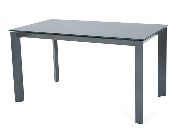 Glass and grey extendable dining room table - DF209T