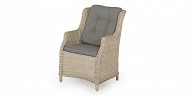 Elegant resin, grey colored outdoor armchair - Darwin