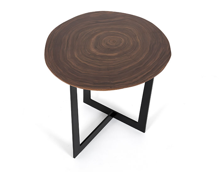 Wooden round side table - CT-355C