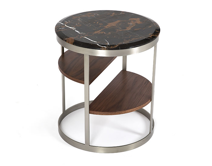 Wooden round side table - CT-358
