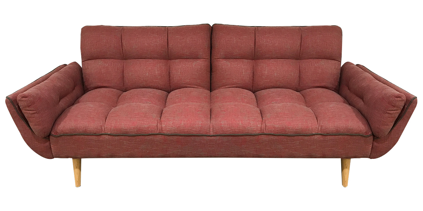 deep red sofa bed