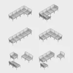 3 seater outdoor sofa | Komodo