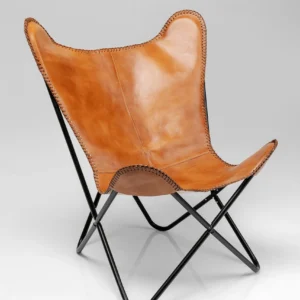 Armchair California Leather Brown