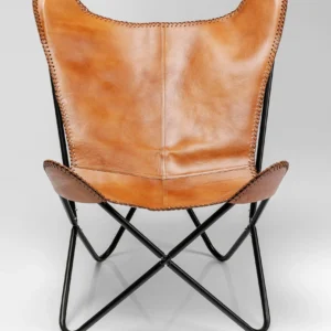 Armchair California Leather Brown