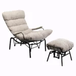 Armchair + Stool Vienna Swing Beige