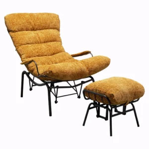 Armchair + Stool Vienna Swing Yellow