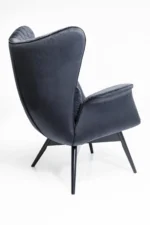 Armchair Tudor Velvet Black