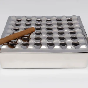 Ashtray Soho Square Silver 25x25cm