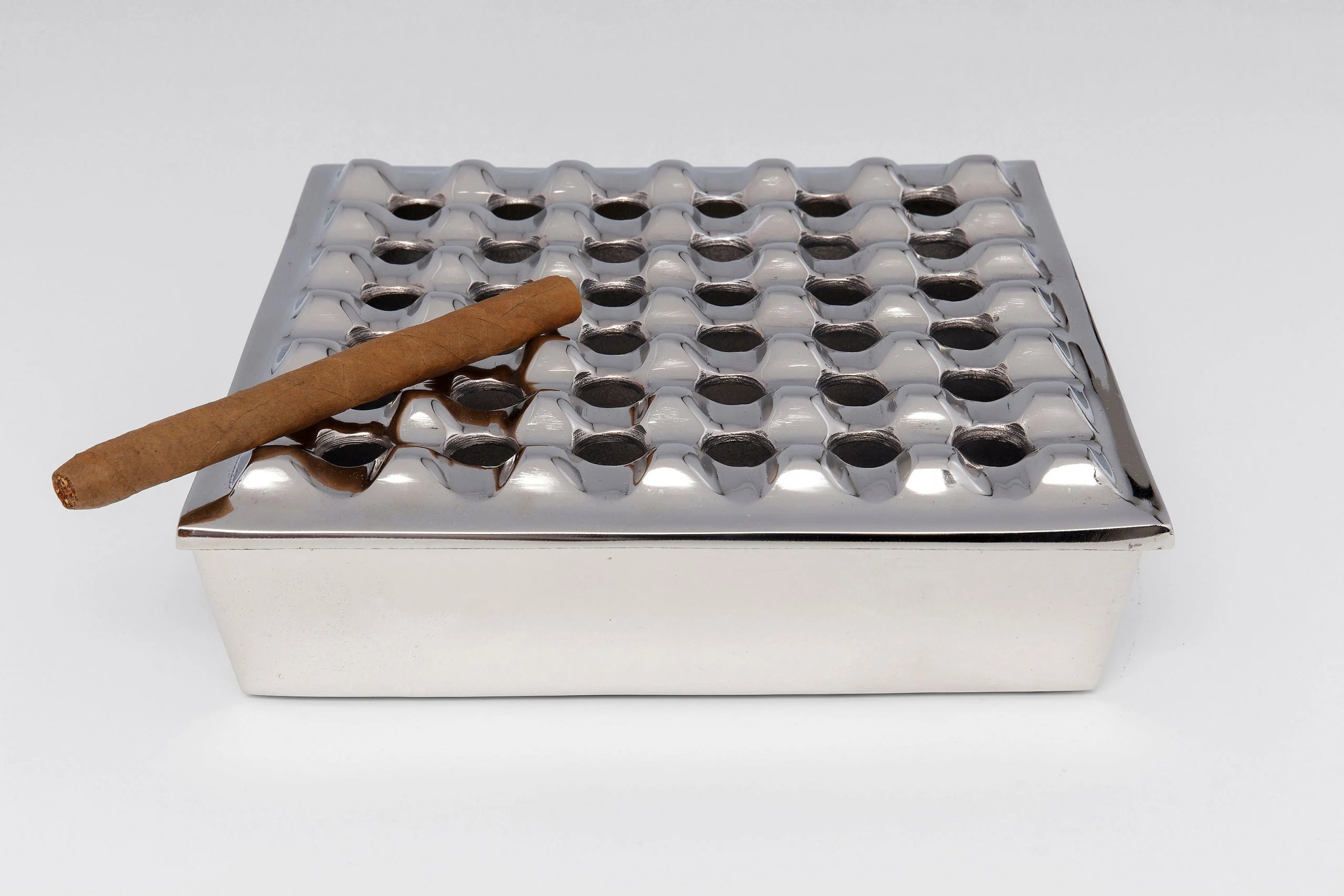 matta-gallery - Ashtray Soho Square Silver 25x25cm - 314-000-61675N Ashtray Soho Square Silver 25x25cm