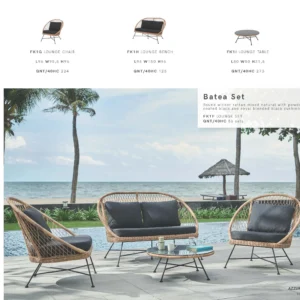 BATEA | SET SOFA 4 PCS STEEL/RESIN