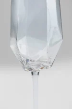 Champagne Glass Diamon Gold Rim