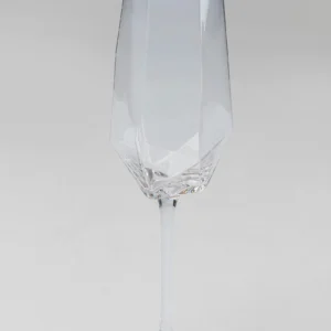 Champagne Glass Diamon Gold Rim