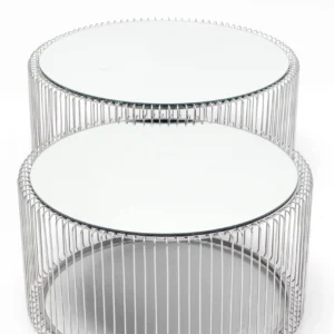 Coffee Table Wire Silver (2/Set)