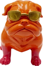 Deco Figurine Fashion Dog Orange 17cm