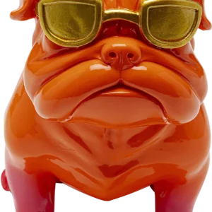 Deco Figurine Fashion Dog Orange 17cm