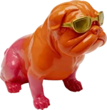 Deco Figurine Fashion Dog Orange 17cm