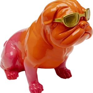 Deco Figurine Fashion Dog Orange 17cm