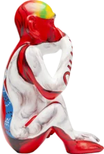 Deco Figurine Graffiti Monkey Red 39cm