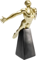 Deco Figurine Jumper Gold 37cm