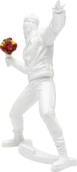 Deco Figurine Street Art Bouquet White 27cm