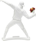 Deco Figurine Street Art Bouquet White 27cm