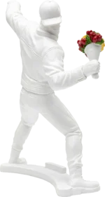 Deco Figurine Street Art Bouquet White 27cm