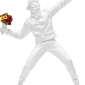 Deco Figurine Street Art Bouquet White 27cm