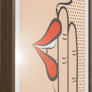 Framed Picture Comic Whisper 31x41cm