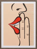 Framed Picture Comic Whisper 31x41cm