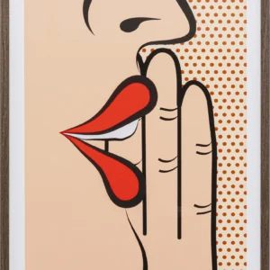 Framed Picture Comic Whisper 31x41cm