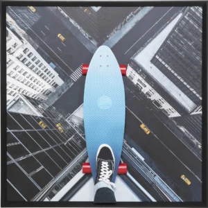 FRAMED PICTURE SKYLINE SKATER 149*149CM