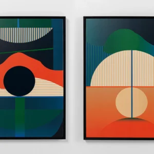 Framed Picture Sunrise 75x100cm