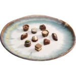 Plate Organic White/Blue