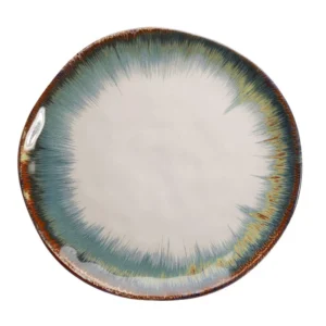 Plate Organic White/Blue