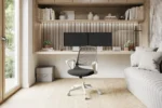 ROLLING OFFICE ARMCHAIR W-158B