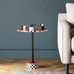 Side Table Domero Checkers Red ?