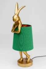 Table Lamp Animal Rabbit Gold Green 68cm