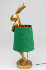 Table Lamp Animal Rabbit Gold Green 68cm