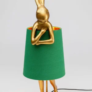 Table Lamp Animal Rabbit Gold Green 68cm
