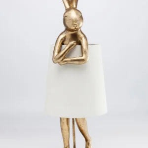 Table Lamp Animal Rabbit Gold/White 68cm