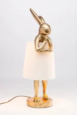 Table Lamp Animal Rabbit Gold/White 68cm