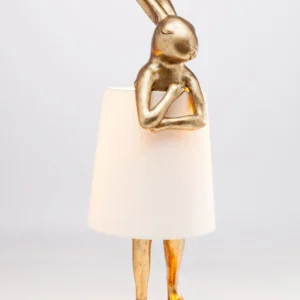 Table Lamp Animal Rabbit Gold/White 68cm