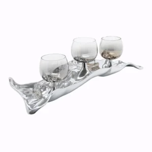 Tealight Holder 3 Jade Silver