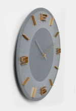 Wall Clock Leonardo Clock Grey/Gold 49cm