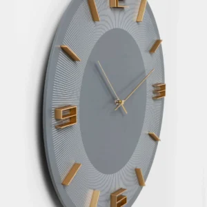 Wall Clock Leonardo Clock Grey/Gold 49cm