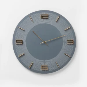 Wall Clock Leonardo Clock Grey/Gold 49cm