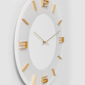 Wall Clock Leonardo Clock White/Gold 49cm