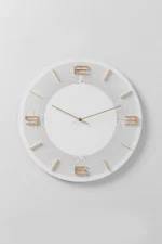 Wall Clock Leonardo Clock White/Gold 49cm