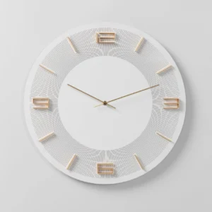 Wall Clock Leonardo Clock White/Gold 49cm