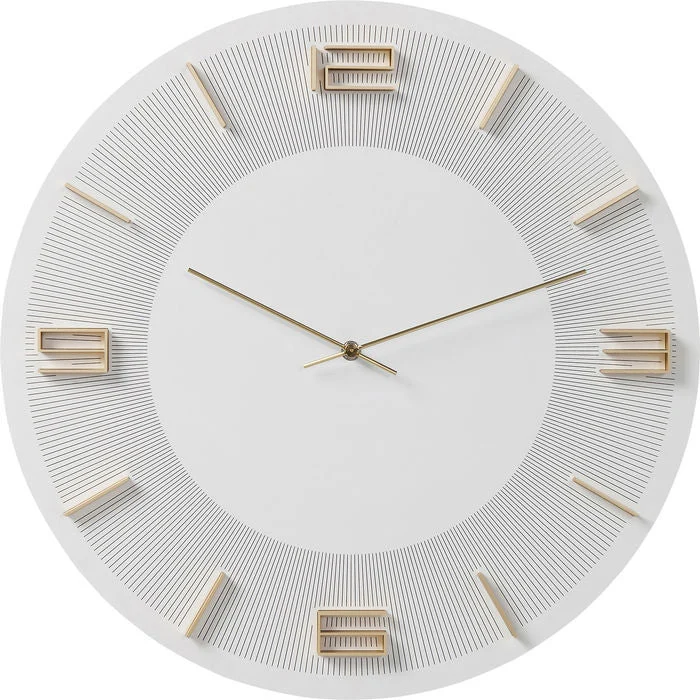 matta-gallery - Wall Clock Leonardo White/Gold - 314-000-52052 Wall Clock Leonardo White/Gold